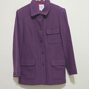 - Clifford and WILLS Deep Purple Tailored Utility Jacket with Notched Coll…